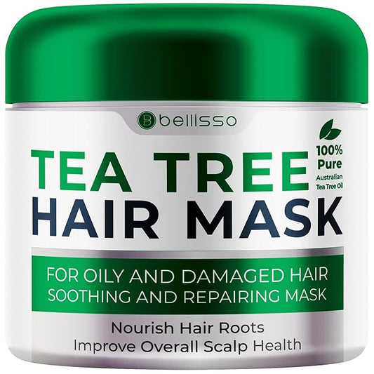 Tea Tree Oil Hair Mask - Deep Conditioner Treatment for All Hair Types - Intense Hydration Care and Protein Moisture Repair for Women and Men.