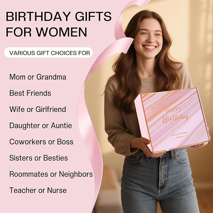 Best friend Birthday Gifts for Women Friendship, Birthday Gift for Women Mom Wife Her Best Friend Sister Aunt Teen Girl Girlfriend, Relaxing Spa Bath Gift Set Self Care Get Well Gift Baskets