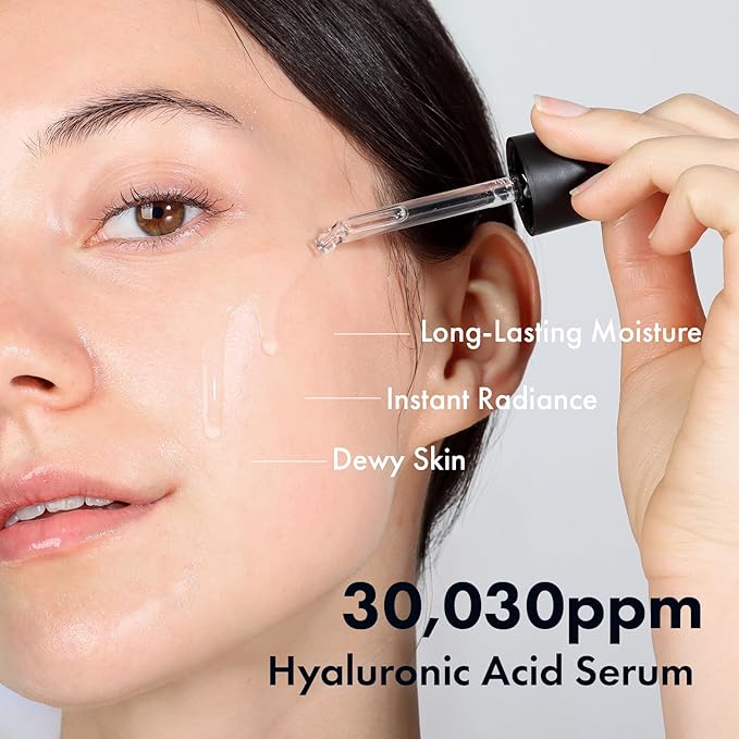 TOSOWOONG Hyaluronic Acid 3% Serum, 30,030ppm Sodium Hyaluronic Acid, Hydration, Moisture Boosting Facial Serum for Fine Lines & Wrinkles, Plump & Repair Dry Skin, Korean Skin Care, 30ml, 1.01 fl.oz.