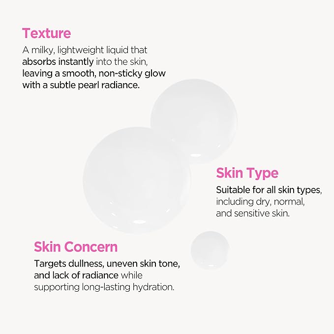 KLAVUU Hydrating Milky Toner with Pearl & Niacinamide – Facial Toner for Skin Glow, Wrinkle Care & Moisture Balance, Korean Skincare (4.76oz)