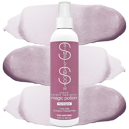 SIMPLY SMOOTH Magic Potion Original Leave In Conditioner Detangler & Heat Protection Styling Spray Repair & Reduce Breakage Color Safe & Sodium Chloride Free 8.5oz