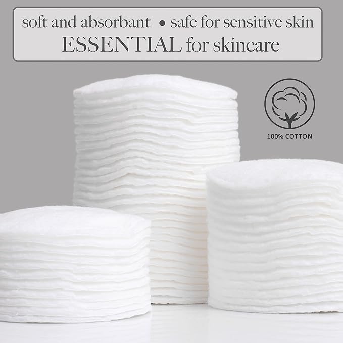 65pc Beauty Essentials Kit - Includes Cotton Pads/Cotton Rounds for Face w/Organizer - Beauty & Spa Skincare Accessories & Organizer Box