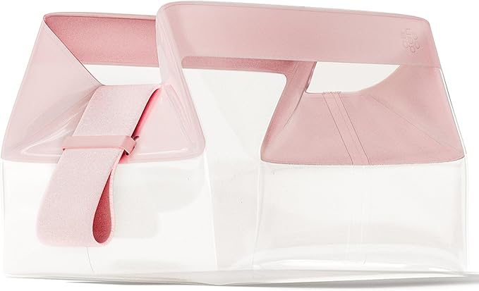 Cadence Parcel - Clear Dopp Kit with Magnetic Closure - Durable and Leak-Resistant Travel Toiletry Kit - TSA-Compliant & Modular Design - Hygiene Bag for Travel Essentials - 1 Qt - Rose