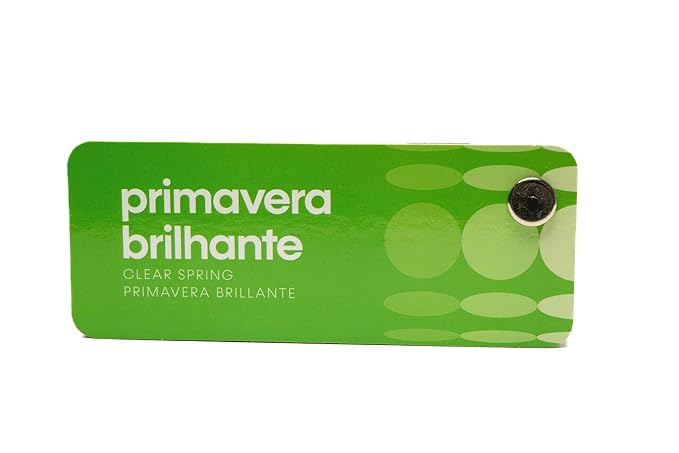 Multilingual Clear/Bright Spring Palette Color Fan by Studio Immagine, Personalized Color Guide for Cost Saving, Smart Shopping, Outfit & Wardrobe Planning; Primavera Brilhante/Invierno Brillante