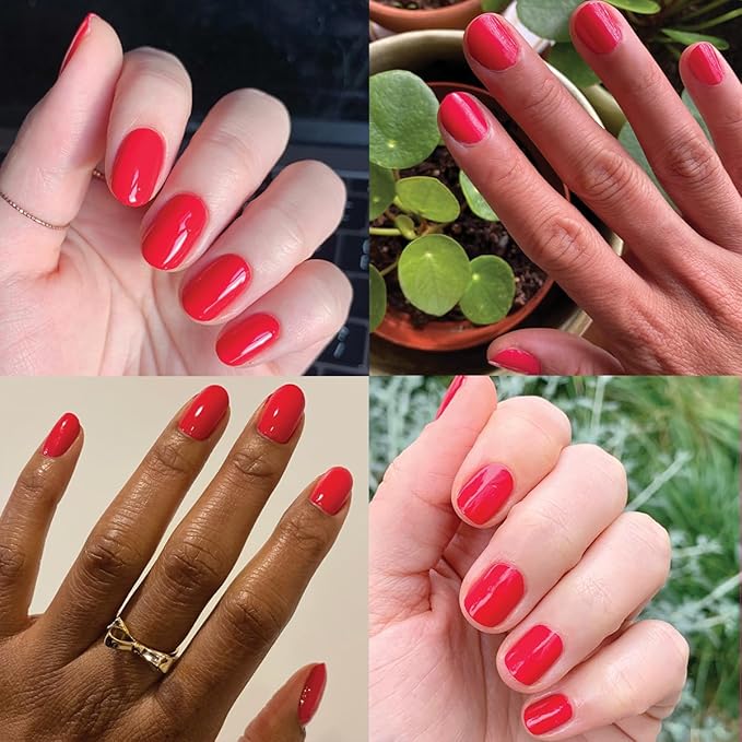 Olive & June Long Lasting Nail Polish | Plump, Gel-Like Finish No Lamp Needed Lasts up to 10 days | Salon-Quality Color at Home | 15-Free, Vegan & Cruelty-Free Chip-Resistant | Hibiscus, Tropical Pink