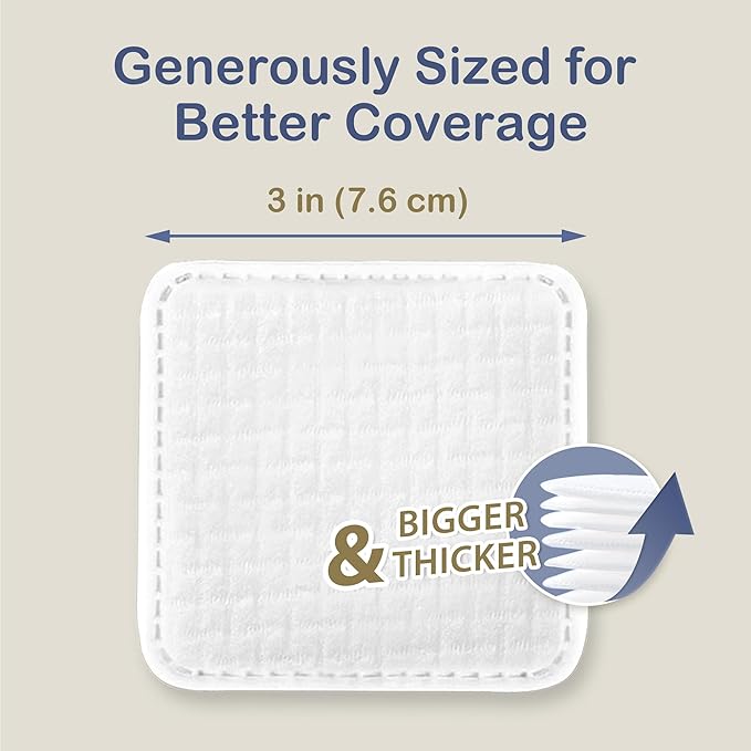 Ourmed Life Large Cotton Pads for Makeup Removal, Soft & Lint-Free Face Pads with Pressed Seam Design, Durable Makeup Remover Pads for Facial Cleansing on All Skin Types, 3x3 Inch, 60 Count