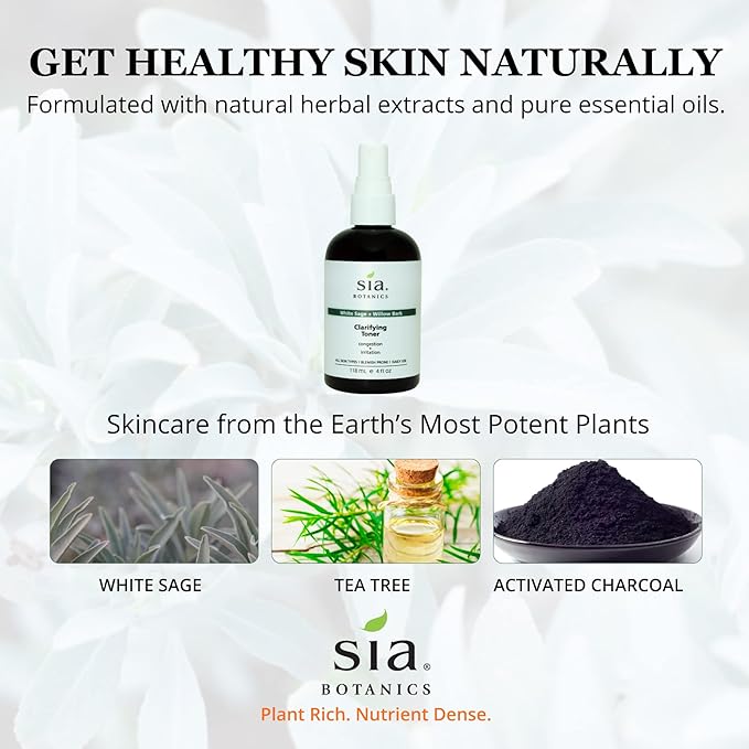 Sia Botanics Tea Tree Daily Cleansing Pads for Face (50ct Tub) | Facial Applicator w/Tea Tree, Sage, Fruit AHAs | Natural, Clean, Botanical Skincare for Women