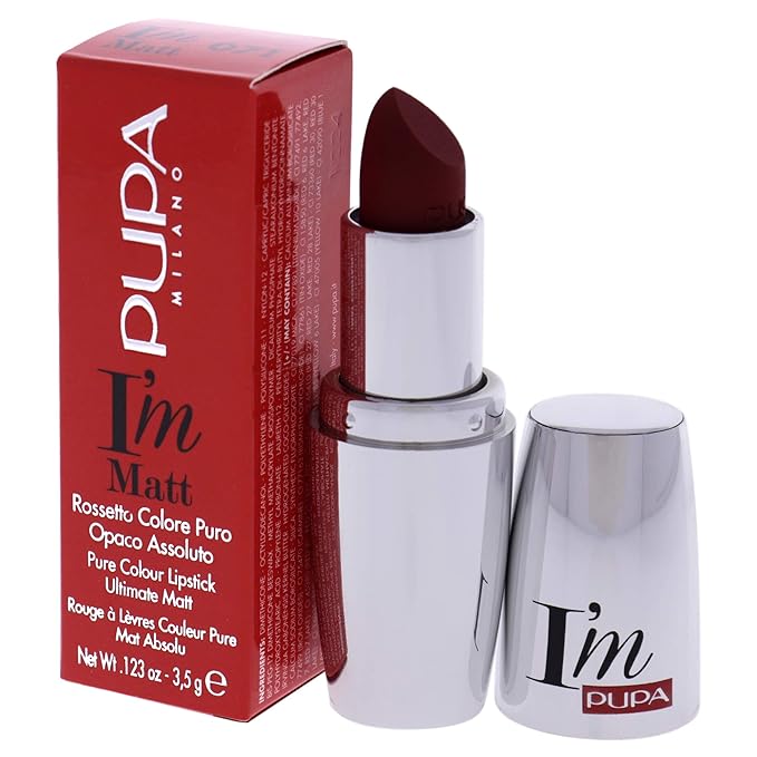 Pupa Milano I Am Matt Pure Colour Lipstick - 071 True Red for Women - 0.123 oz Lipstick