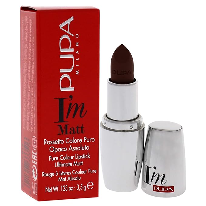 Pupa Milano I Am Matte Pure Colour Lipstick - 015 Tempting Taupe for Women - 0.123 oz Lipstick