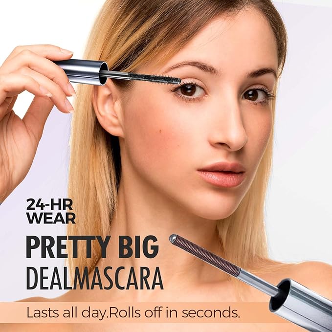 Tubing Mascara 2025 New Curling Mascara Black & Brown for Lash Makeup, Waterproof and Sweatproof Long Lasting Non-Smudged Magic Mascaras (Black A/1pcs)