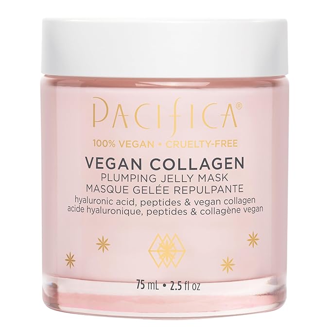 Pacifica Vegan Collagen Plumping Jelly Mask – Overnight Hydrating Face Mask with Vegan Collagen, Squalane & Hyaluronic Acid, Deep Moisture for Plump, Dewy Skin, Glass Skin Glow, Clean Beauty Skincare
