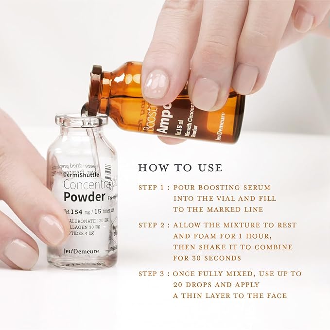 JEU'DEMEURE Dermishuttle Face Lifting Kit – Deep-Absorbing Needle-Free Serum with Collagen, Hyaluronic Acid, Peptide – Targets Wrinkles, Lifting & Skin Renewal Without Microneedling, 2 Weeks