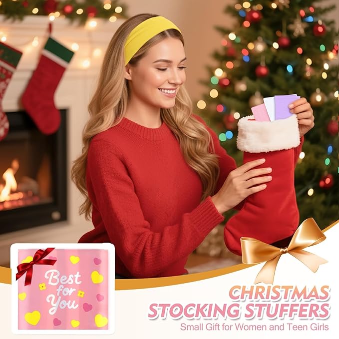 Stocking Stuffers for Teen Girls Women, 8Pcs Headbands for Women, Woman Gift for Her Neon Head Bands Hair Accessories Stretchy Soft hairband Valentines Day Gf Christmas Gifts Easter Basket Stuffers