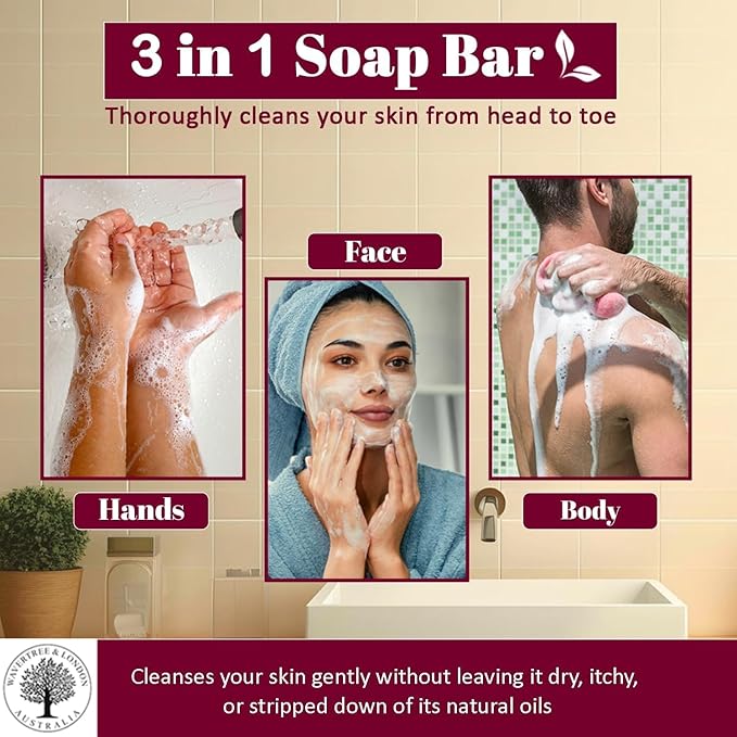 Wavertree & London Japanese Plum Scented Natural Soap (2 Bars), 7oz Moisturizing French Triple Milled Soap Bars enriched with shea butter - Pure Plant Based Bath & Body Bars for All Skin Types