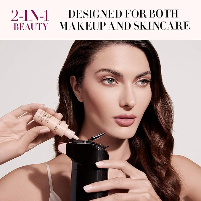LUMINESS Breeze 2 Airbrush Makeup System - Rechargeable Airbrush Kit - Cordless Spray-On Make up Airbrush Kit - Portable Makeup Sprayer with No-Mess Tip - Airbrush Foundation Kit