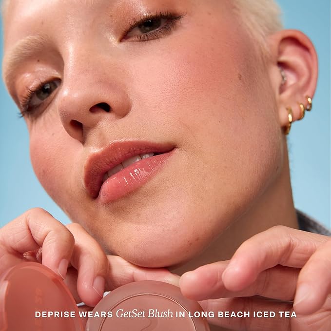 GetSet™ Matte Powder Blush - Long Beach Iced Tea, Setting + Blurring Rosy Pink Blush