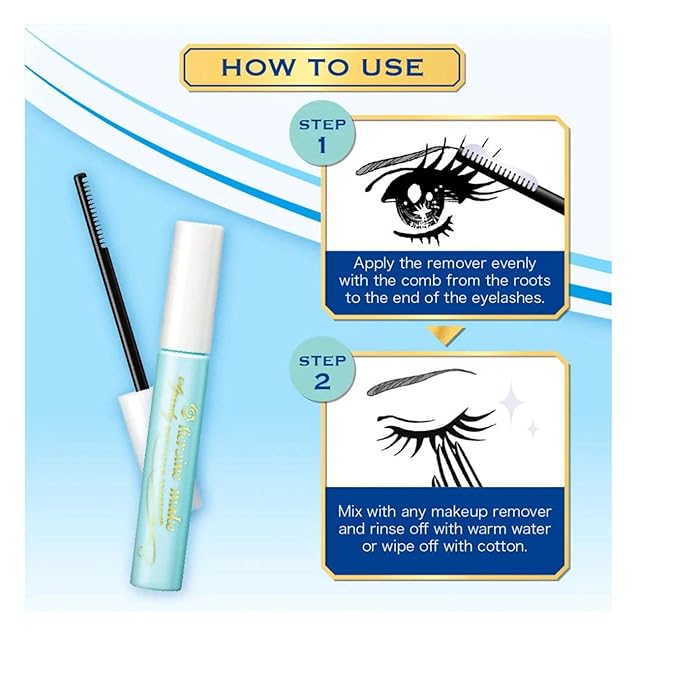HEROINE MAKE by KISSME Mascara Remover for Waterproof Mascara, Fast-Acting Remover for Waterproof Eye Makeup, Lash-Conditioning & Gentle Non-Irritating Formula for Sensitive Eyelids from Japan 2 EA