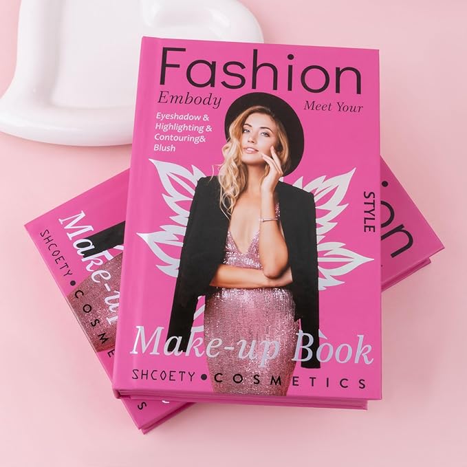 4-Layer Multi - Functional Beauty Book Kit- Style Makeup Palette Ingeniously Combines Eyeshadows, Blushes, Highlighters, Contour Powders In One,Best Choice for A Gift for Women (SH2512B)