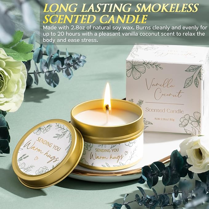 Self Care Gifts for Women Get Well Soon Gift Baskets, Unique Birthday Gifts for Women Spa Care Package, Sympathy Inspirational Thinking of You Gift Set for Mom Her Sister Best Friend Wife Girlfriend