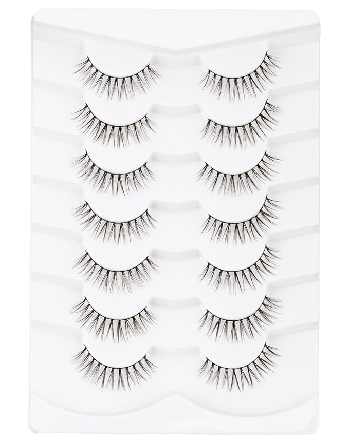 Onlyall Wispy Lashes Natural Flared False Eyelashes Fake Lashes DK25