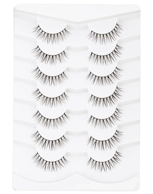 Onlyall Wispy Lashes Natural Flared False Eyelashes Fake Lashes DK25