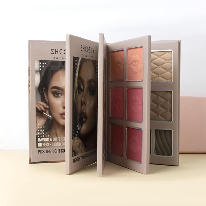 4-Layer Multi - Functional Beauty Book Kit- Style Makeup Palette Ingeniously Combines Eyeshadows, Blushes, Highlighters, Contour Powders In One,Best Choice for A Gift for Women (SH2512A)
