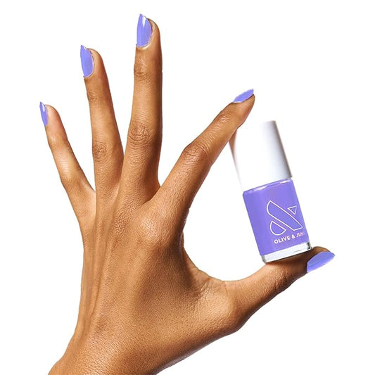 Olive & June Long Lasting Nail Polish | Gel-Like Finish No Lamp Needed | Lasts up to 10 days | Salon-Quality Color at Home |15-Free Vegan Cruelty-Free Chip-Resistant Shine |Bold & Unshaken Bold Purple