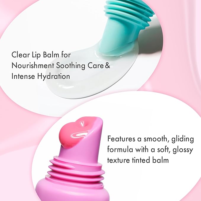 Amuse SEOUL Care Tint Lip Balm Keyring (01 Rice) | Hydrating Lip Balm + Keychain, Rice Extract & Multi-Peptide Complex, Clear Glossy Finish | 0.21 oz