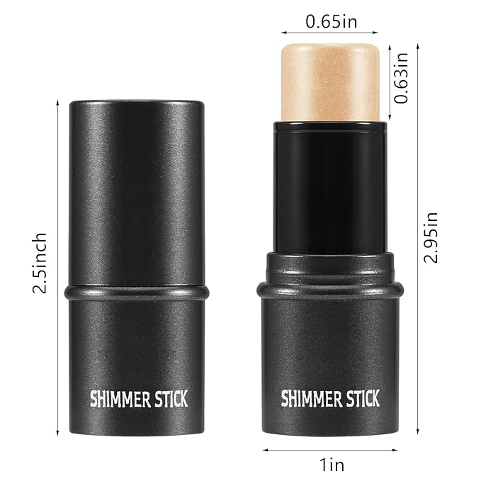 Boobeen Highlighter Makeup Stick Highlighter Bronzer Stick Glow Face Illuminator Highlight Contouring Sticks Waterproof Long-lasting