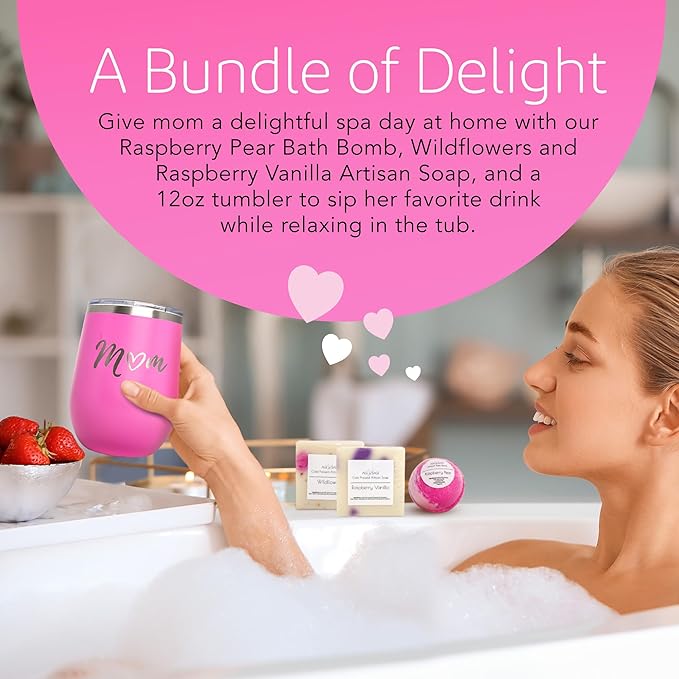 Mom Spa Gift Basket for Women - Self Care Basket, Relaxation, Pampering Gifts for Girlfriend, Wife, Mom, Sister, Friends - Birthday Bundles, Mothers Day, Anniversary, Valentines Day Gift Set for Her