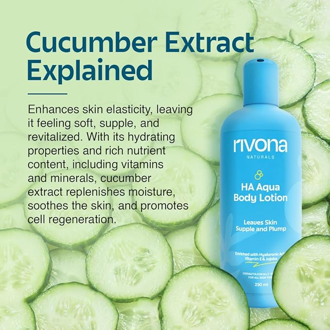 RIVONA NATURALS Hyaluronic Acid Body Lotion with Vitamin E & Jojoba |Deep Hydrating Moisturizer for Dry Skin, Lightweight, Non-Greasy, Nourishing Body Cream for Daily Skincare & Long-Lasting Moisture