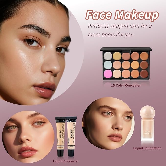 Makeup Set for Teens Makeup Kit for Teens Women full Kit Makeup Kits for Teenagers Makeup Gift Set for Teen Girls Women Christmas