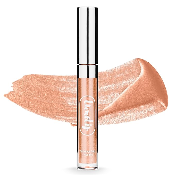 LuxeLip™ Matte Lipstick for Older Women, Hydrating Non-Sticky Lip Gloss for Luminous Shine & Moisturized Lips, Lightweight, Long-Lasting Glossy Finish, Cruelty-Free Lip Makeup (Champagne Frost, 8ml)