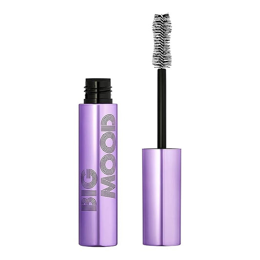 e.l.f. Big Mood Mascara, Instantly Creates Long-Lasting, Bold & Lifted, Voluminous Lashes, Infused with Jojoba Wax, Pitch Black, 0.30 fl Oz