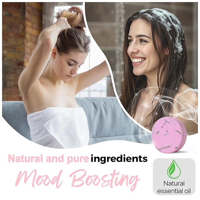 Shower Steamers Aromatherapy Travel Essentials for Women- SWCANDY 8 Pcs Bath Bombs Birthday Gifts for Men, Sister, Shower Bombs Stocking Stuffers Christmas Gifts Fruity