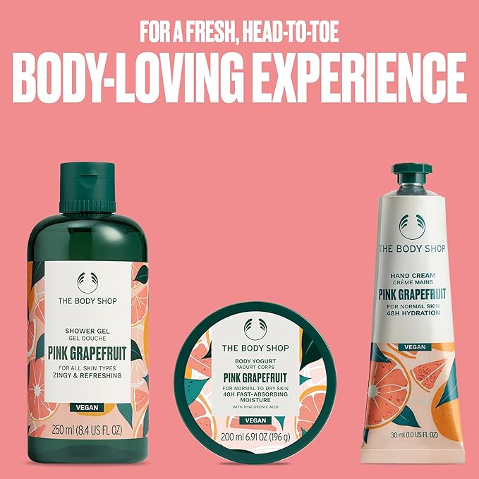 The Body Shop 3 Piece Essentials Gift Set - Shower Gel, Body Yogurt, Hand Cream, Vegan