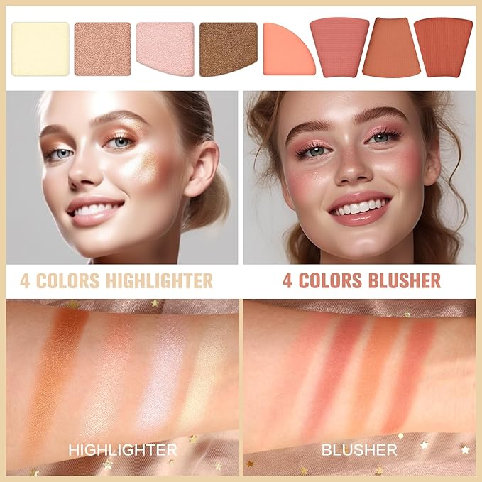 110 Colors Makeup Kit for Women Girl Full Kit Gift Set with Mirror All in One Make up Palette Included Eyeshadow Glitter Lipstick Concealer Eyeliner Eyebrow Highlighter Contour Blusher Compact PowderN