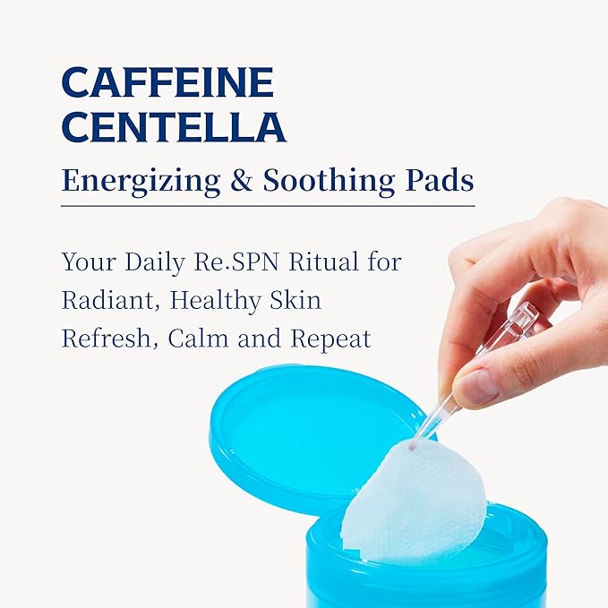 Re.SPN PHA Succinic Acid Calming Toner Pads – Daily Exfoliating, Hydrating and Soothing with CICA, Caffeine, Non-comedogenic, Vegan, Glass Skin, K-Beauty (70 Count)
