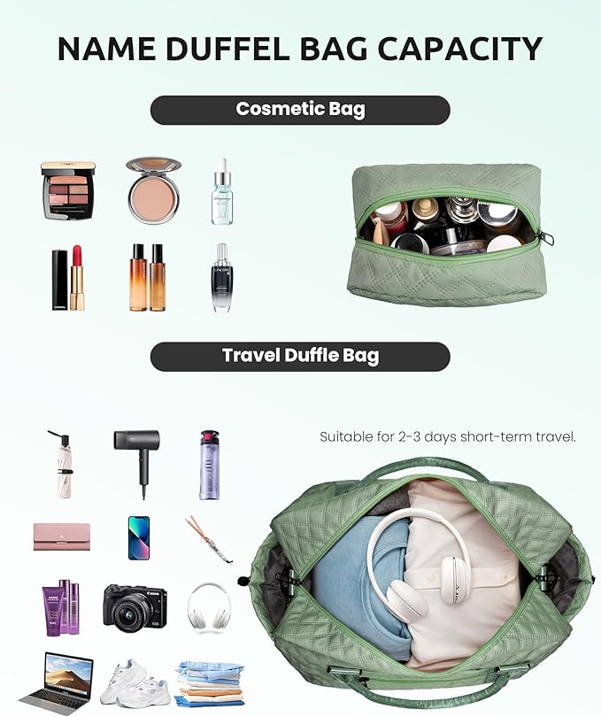 Bridesmaid Proposal Gifts, Gifts for Women-Initial Travel Bag with Shoe Compartment, Girls Weekender Bag, Monogram Overnight Bag for Women, Letter Travel Bag with Makeup Bag (Letter D)