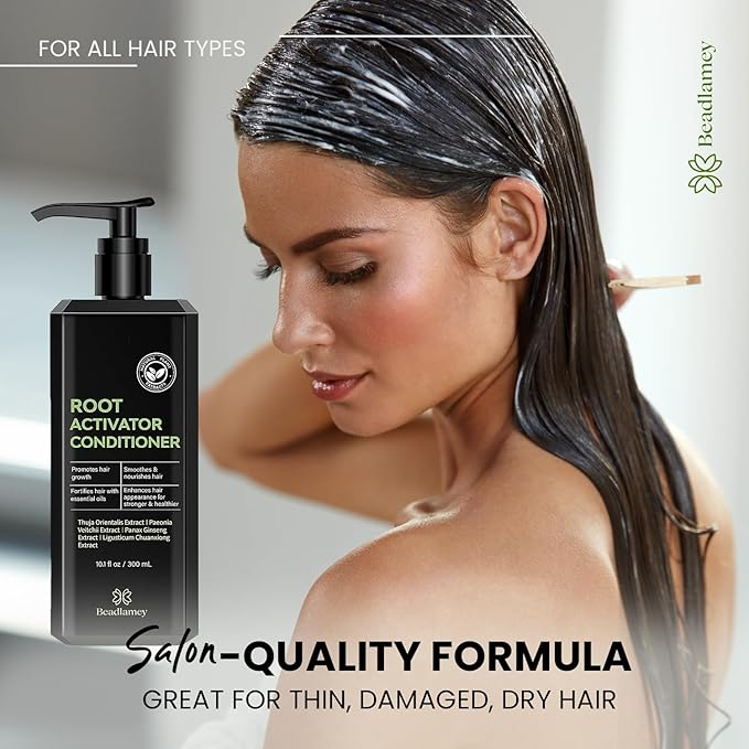 Root Activator Conditioner for Men and Women: Hair Growth Conditioner for Hair Loss and Thinning Hair - Smoothes, Nourishes & Fortifies Hair for Healthier Look- 10.1 fl oz / 300 mL