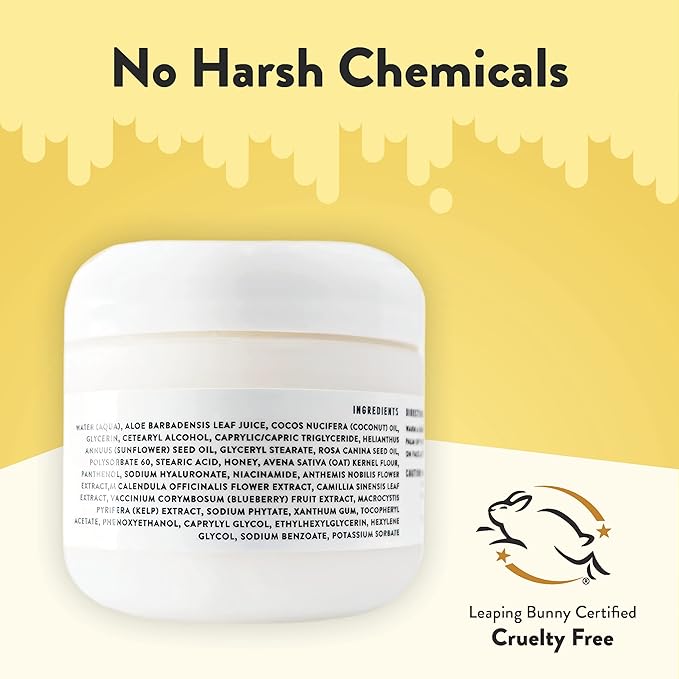 ECZEMA HONEY Soothing Facial Cream - Eczema Lotion for Face, Eyelids, Lips, and More - Natural Dry Skin Repair (2 Oz)