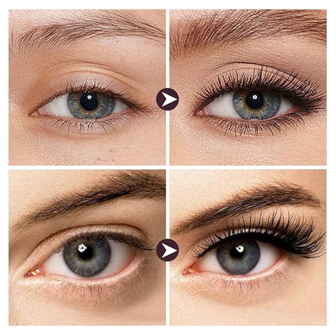 Iron Wand Mascara, 2026 Upgrade Long Lasting Curl Brushless Metal Wand Mascaras Waterproof Tubing Mascara, 3D Curling Eyelash Iron Mascaras for Natural Curling with No Flaking (Brown,2pcs)