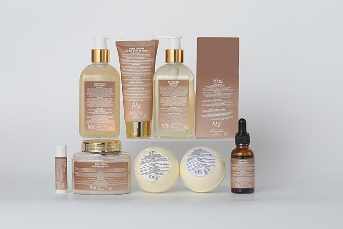 Mothers Day Gifts for Mom - 10-Piece Honey Almond Bath & Body Gift Set for Women, Spa Gift Basket, Self Care Kit with Bath Bomb & Moisturizers | Christmas, Birthday Gifts, All Occasion Holiday Present