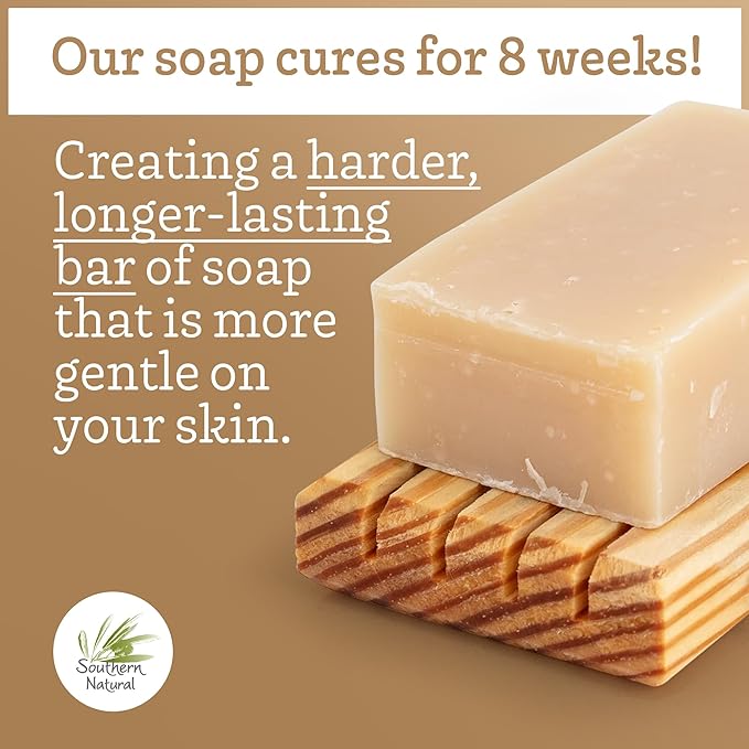 Southern Natural Goat Milk Soap Bar – Unscented Oatmeal & Honey, Castile & Unscented – Handmade for Dry, Sensitive Skin – Face & Body Wash for Men, Women, Kids, Baby – 3 pack (4-4.5 oz)
