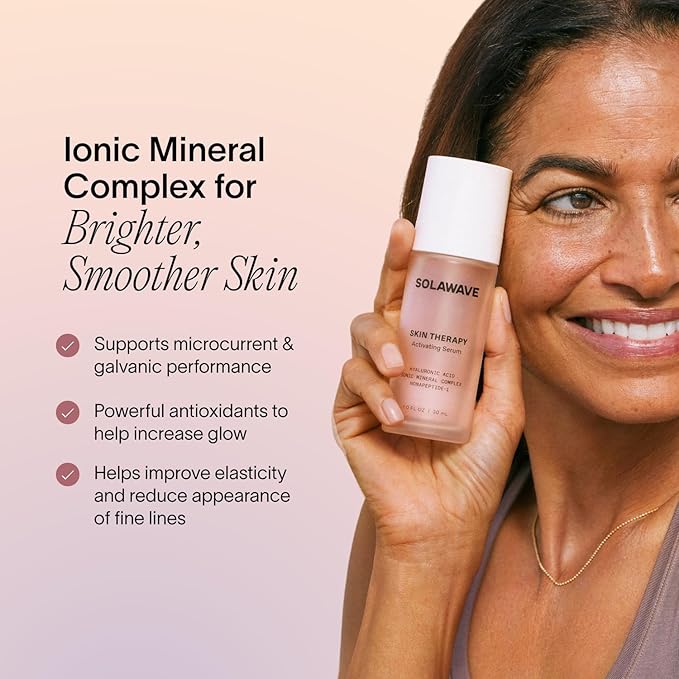 SolaWave Skin Therapy Activating Serum with 1 Refill | Enhance Red Light Therapy Wand Results | Hydrating Skincare for Microcurrent Galvanic Current
