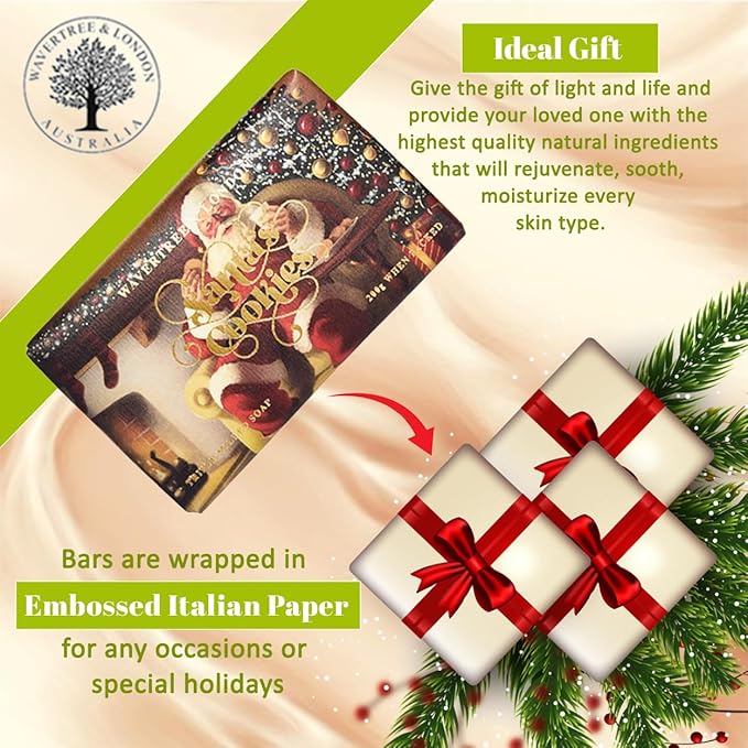 Wavertree & London Basil Lime & Mandarin Scented Natural Soap (2 Bars), 7oz Moisturizing French Triple Milled Soap Bars enriched with shea butter - Pure Plant Based Bath & Body Bars for All Skin Types