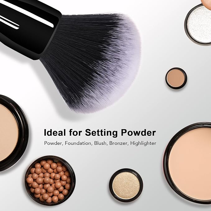 Large Powder Brush: Luxurious Foundation Brush, Professional Makeup Brush For Blending Liquid, Cream and Flawless Powder, Buffing, Blending, Vegan Makeup Tool With Cruelty-Free Bristles