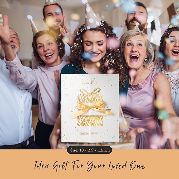 Birthday Gifts for Teens Birthday Gifts for Women Happy Birthday Surprise Box, 15pcs Luxury Spa Gifts, Gift Box for Teen Girls Unique Hand Cream, Diy Nails Set, Skin Care Gift Sets for Women, Daughter