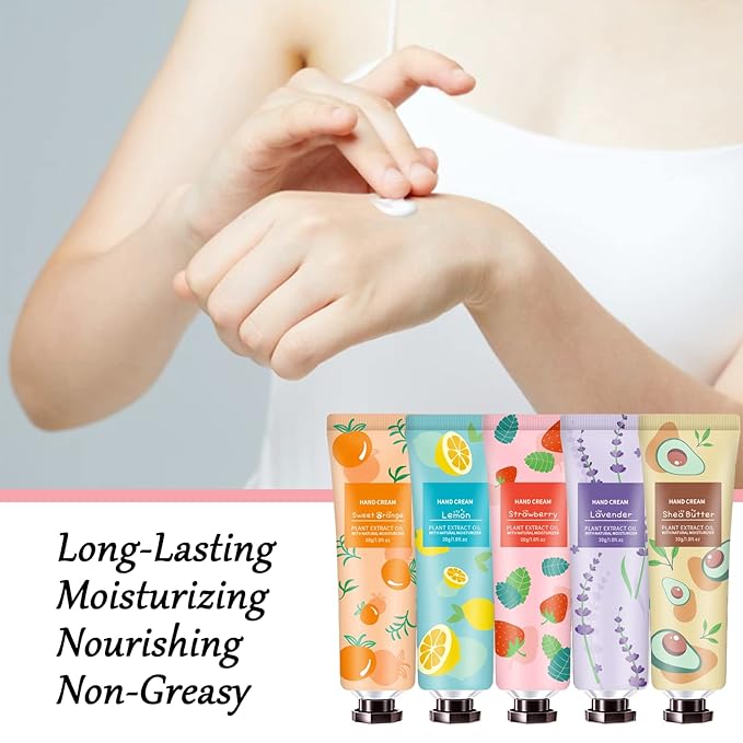 10 Pack Hand Cream for Dry Cracked Hands, Birthday Gifts for Women,Bridesmaid Gifts, Thank You Gifts, Teacher Appreciation Gifts, Natural Plant Fragrance Mini Hand Lotion Moisturizing Hand Care Cream