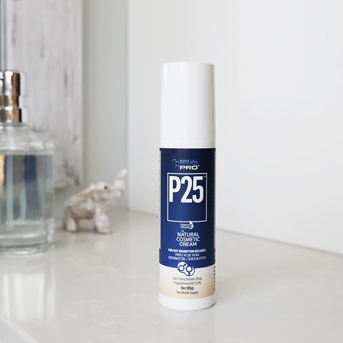 BIOLABS PRO P25 Pro-Gest Cream For Women - 1750mg Per Bottle - 25mg Per Dose - Two Month Supply - 3oz
